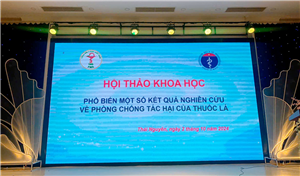 Hội thảo khoa học về phòng chống tác hại thuốc lá tại tỉnh Thái Nguyên ngày 02/10/2024